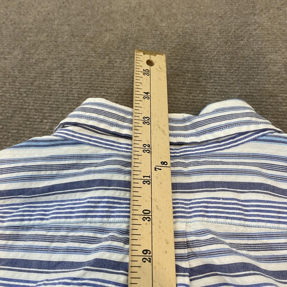 Ralph Lauren Shirt Mens 2XL Blue White Striped Classic Fit Button Down Cotton - Picture 9 of 10